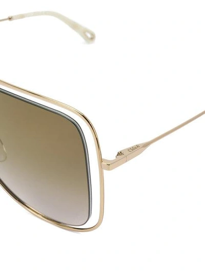 Shop Chloé Isidora Sunglasses In Metallic