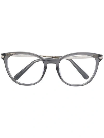 Shop Chloé Rounded Glasses In Grey