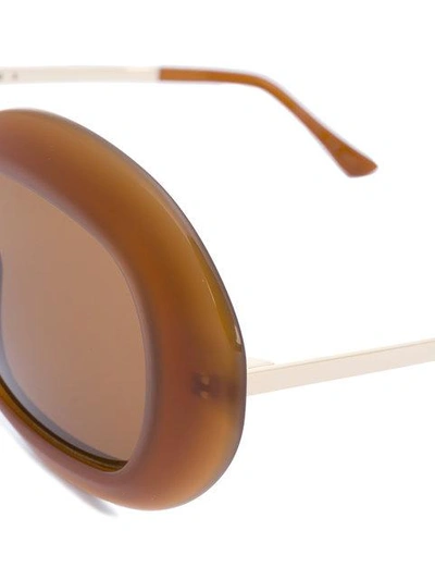 Shop Marni Eyewear Runway Acetate Sunglasses In Brown