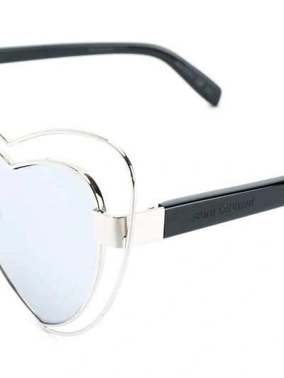 Shop Saint Laurent New Wave 181 Loulou Sunglasses In Metallic