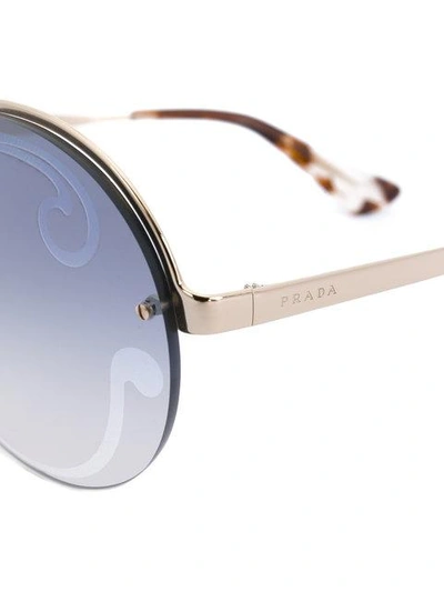 Shop Prada Oversized Frameless Sunglasses In Neutrals