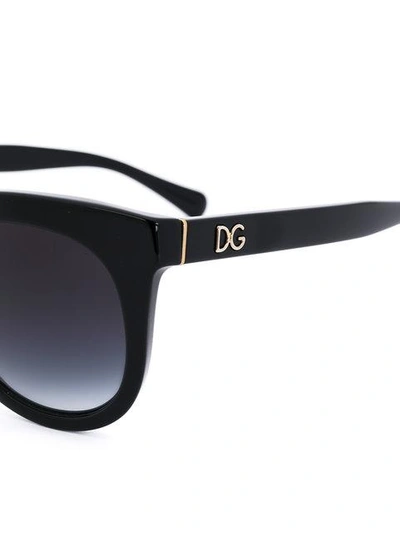 Shop Dolce & Gabbana Rounded Cat Eye Sunglasses
