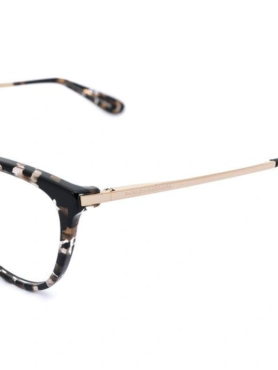 Shop Dolce & Gabbana Tortoiseshell Oval Glasses In Black