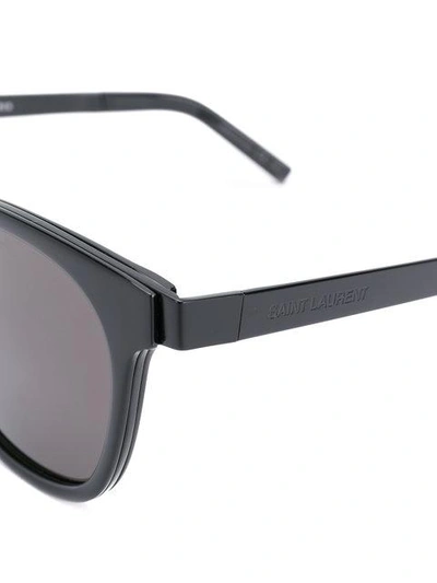 Shop Saint Laurent Rounded Sunglasses