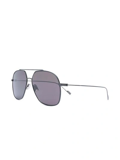 Shop Saint Laurent Classic 11 Aviator Sunglasses In Black