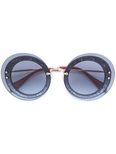 Shop Miu Miu Reveal Ti Sunglasses In Blue