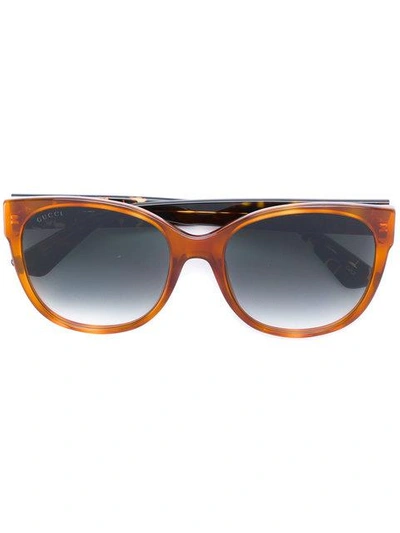 Shop Gucci Round-frame Sunglasses