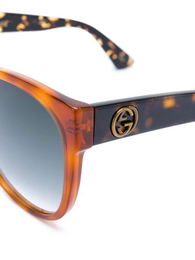 Shop Gucci Round-frame Sunglasses