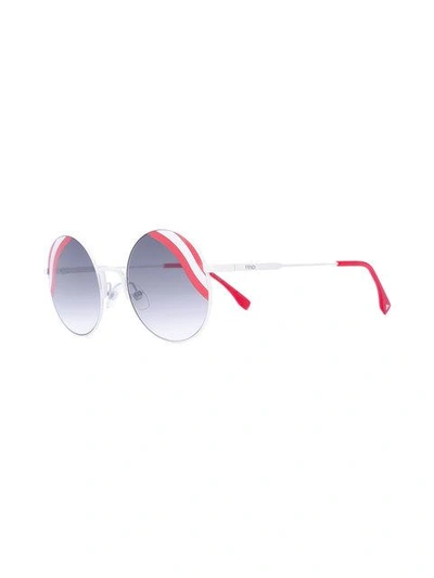 Shop Fendi Hypnoshine Sunglasses In White