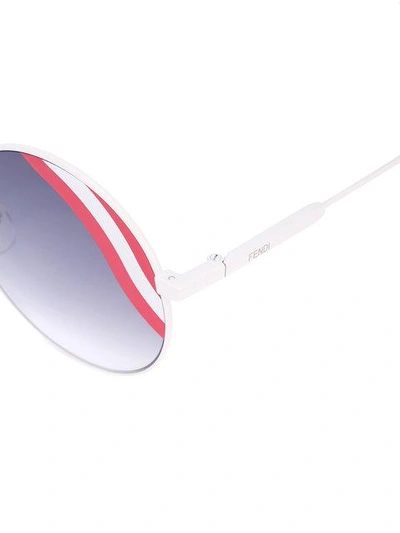 Shop Fendi Hypnoshine Sunglasses In White
