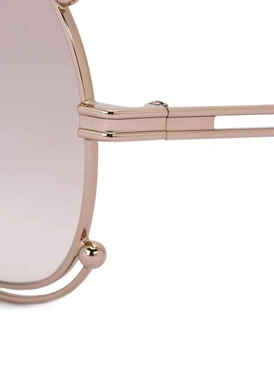 Shop Chloé Eyewear 'isidora' Sunglasses - Neutrals