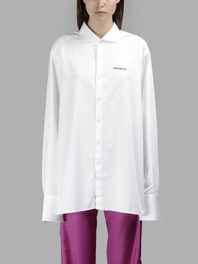 Misbhv Women's White Oversize Shirt