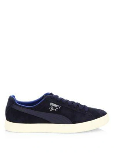 Shop Puma Men's Clyde Normcore Suede Low-top Sneakers In Blue