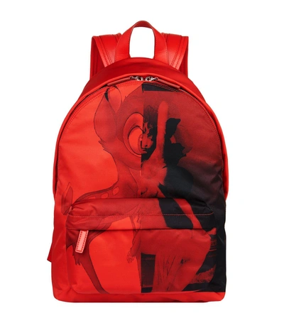 Shop Givenchy Bambi Printed Backpack In Red