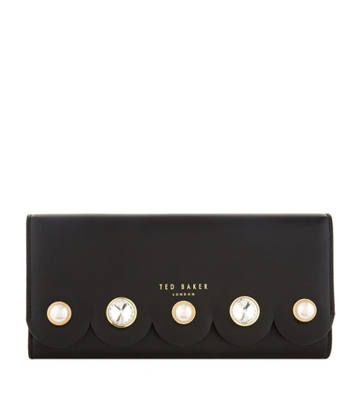 Shop Ted Baker Orica Pearl-embellished Matinee Purse In Black