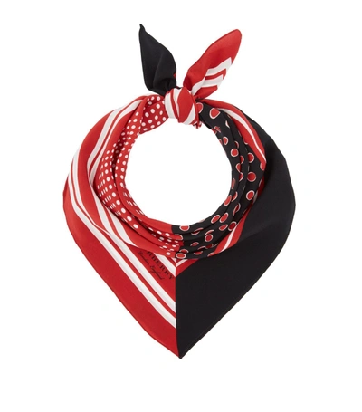 Shop Burberry Halo Dot Scarf In Red