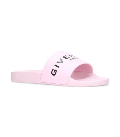 Shop Givenchy Logo Slides In Pink