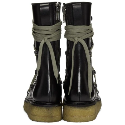 Shop Rick Owens Black Lace-up Creeper Boots In 09 Black