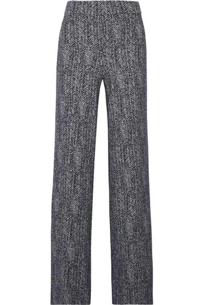 Shop Theory Talbert Herringbone Stretch-knit Wide-leg Pants