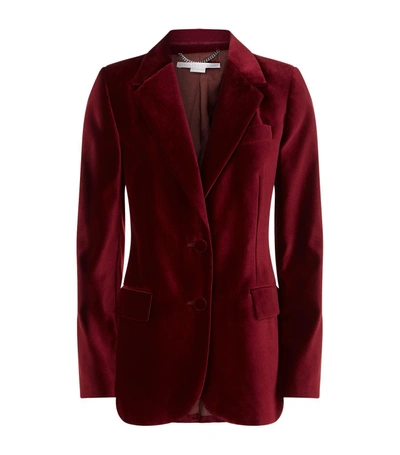 Shop Stella Mccartney Velvet Blazer In Red