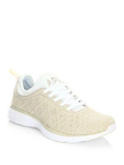 Shop Apl Athletic Propulsion Labs Techloom Phantom Sneakers In White Parchment Cream
