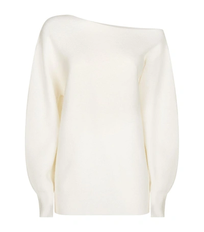 Shop Theory One-shoulder Sweater In White