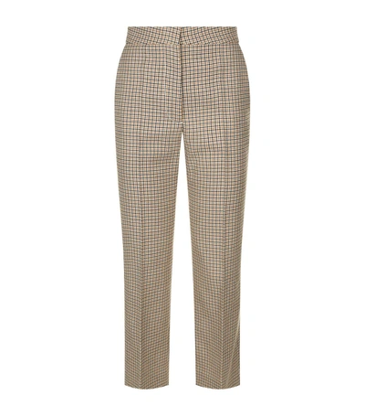 Shop Stella Mccartney Check Cropped Trousers In Neutral