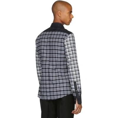 Shop Dolce & Gabbana Dolce And Gabbana Grey And White Check Western Shirt In S9000 Multi