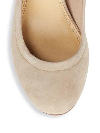 Shop Splendid Rosy Slip-on Suede Pumps In Taupe