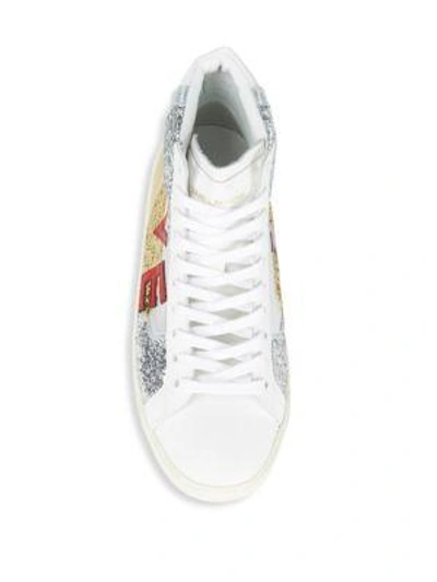 Shop Saint Laurent Love Sneakers In Multi