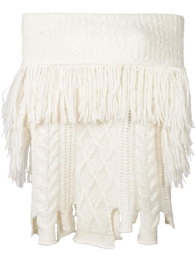 Shop Philosophy Di Lorenzo Serafini Fringed Off In White