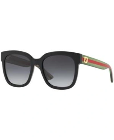 Shop Gucci Sunglasses, Gg0034s In Black/grey Gradient