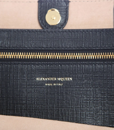 Shop Alexander Mcqueen Leather Shopper Bag In Black