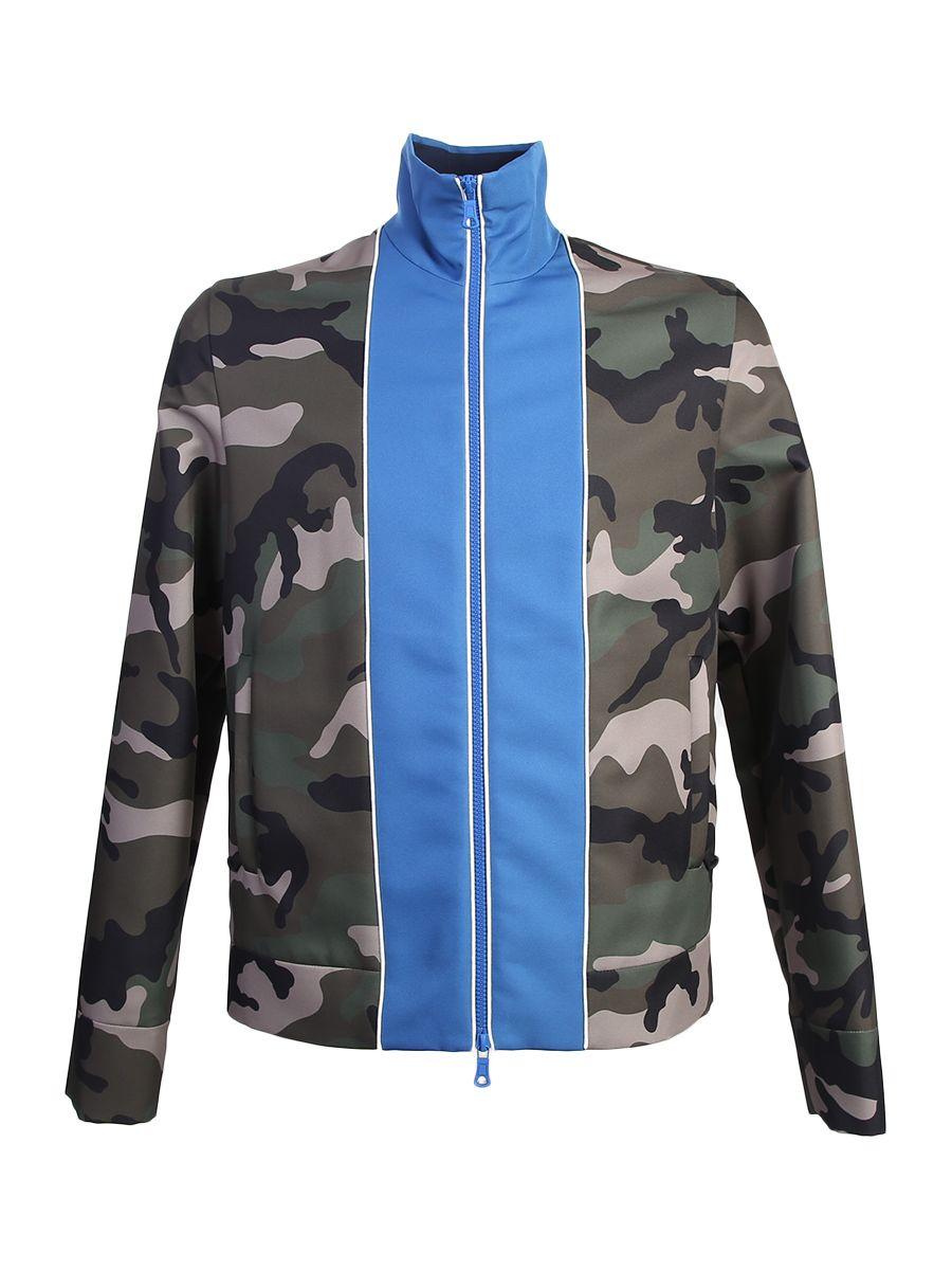 valentino camo jacket blue