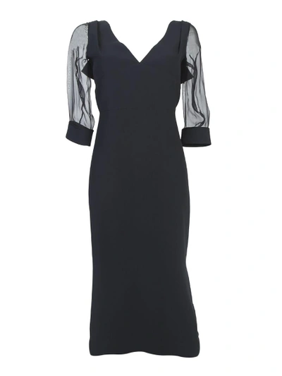 Shop Dsquared2 Crepe Silvia Dress In Black