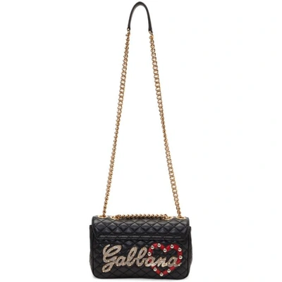 Shop Dolce & Gabbana Black Quilted Lucia Bag