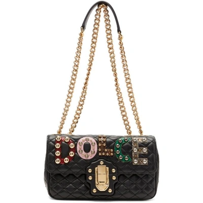 Shop Dolce & Gabbana Black Quilted Lucia Bag