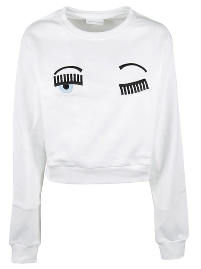 Shop Chiara Ferragni Flirting Sweatshirt In Bianco