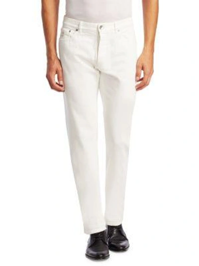 Shop Brunello Cucinelli Five-pocket Skinny Jeans In Off White