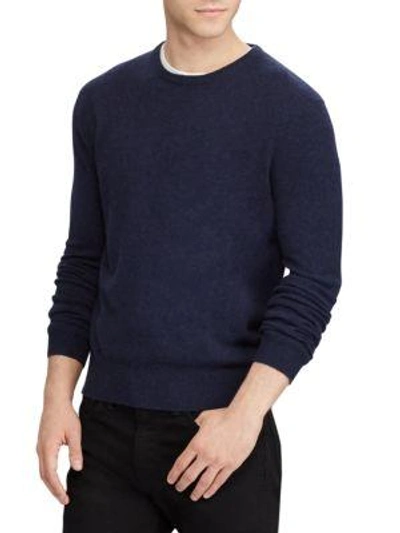 Shop Polo Ralph Lauren Cashmere Crewneck Sweater In Blue Heather