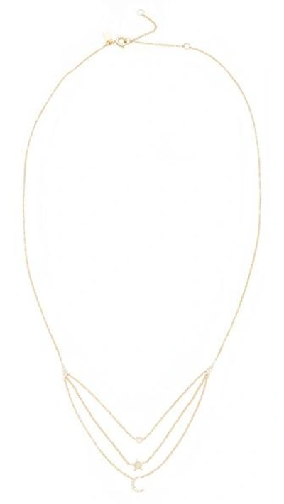 Shop Ef Collection 14k Gold Diamond Layered Necklace In Yellow Gold