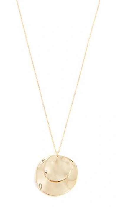 Shop Gorjana Chloe Double Pendant Adjustable Necklace In Gold