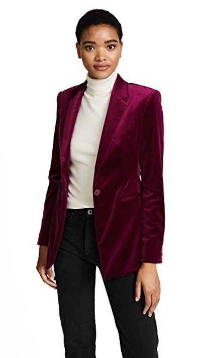 Shop Theory Velvet Power Jacket Ii In Electric Pink