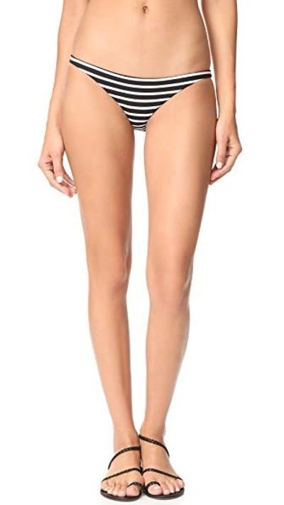 Shop Vitamin A Luciana Bikini Bottoms In Marine Stripe Black