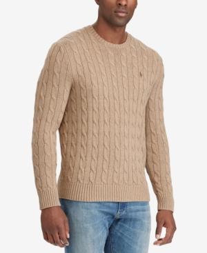 polo cable knit sweater mens