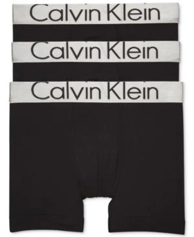 Shop Calvin Klein Steel Men's 3-pk. Micro Boxer Briefs In Black
