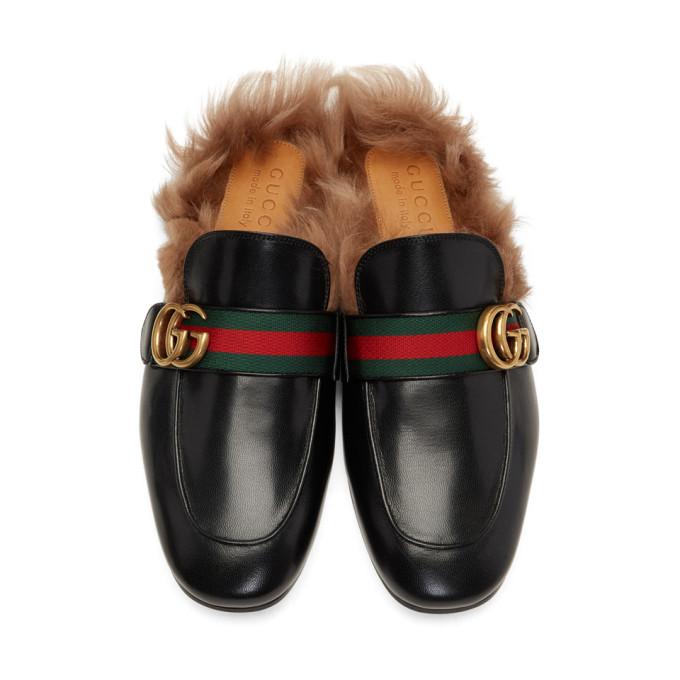 gucci princetown leather slipper with double g