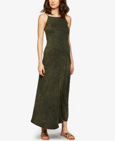 Shop Chaser Maternity Maxi Dress In Olive
