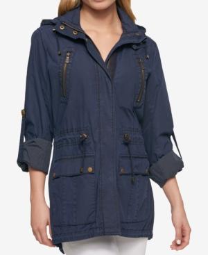 levi's parachute hooded cotton utility jacket