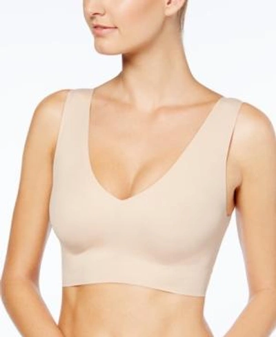 Shop Calvin Klein Invisibles V-neck Comfort Bralette Qt0002 In Pearl